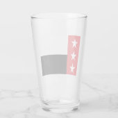 Flagge von Laredo (Texas) Glas (Rückseite)