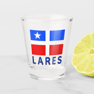 Flagge von Lares, Puerto Rico Schnapsglas