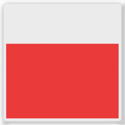 Flagge von Lausanne, Schweiz Aufkleber (Vorderseite)