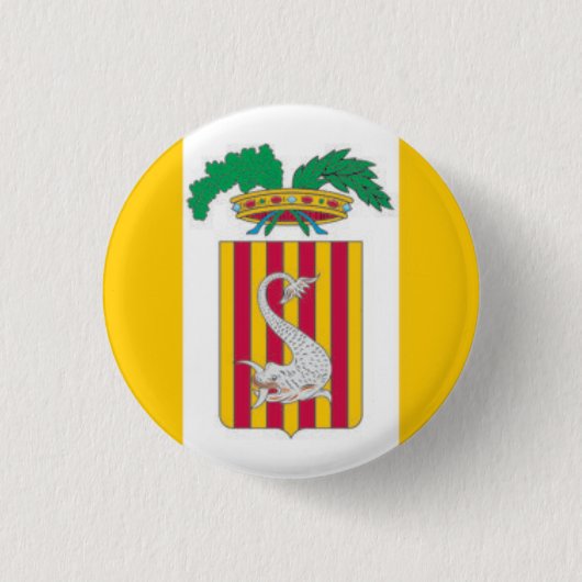 Flagge von Lecce, Apulien (Italien) Button (Vorderseite)