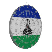 Flagge von Lesotho Dartscheibe (Vorderseite Links)
