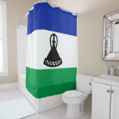 Flagge von Lesotho Duschvorhang (Beispiel)