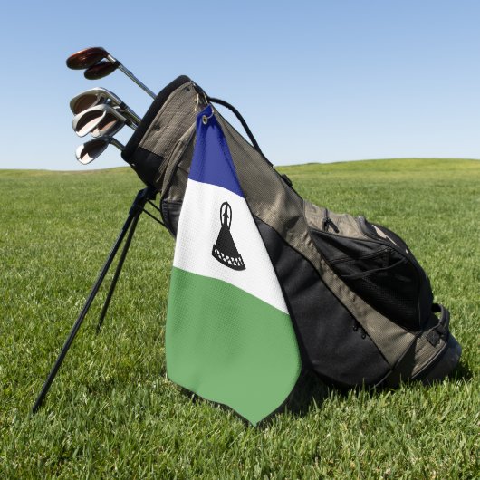 Flagge von Lesotho Golfhandtuch (Gras)