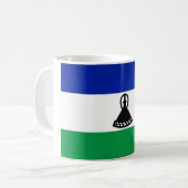 Flagge von Lesotho Kaffeetasse (Vorderseite Links)