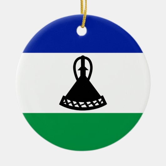 Flagge von Lesotho Keramik Ornament (Vorne)