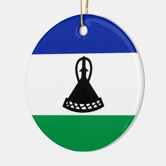 Flagge von Lesotho Keramik Ornament (Links)