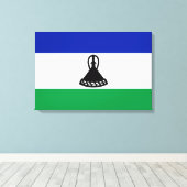 Flagge von Lesotho Leinwanddruck (Insitu (Holzboden))