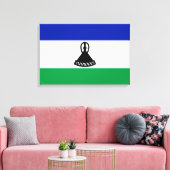 Flagge von Lesotho Leinwanddruck (Insitu (Wohnzimmer))