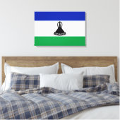 Flagge von Lesotho Leinwanddruck (Insitu (Schlafzimmer))