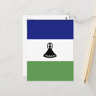 Flagge von Lesotho Postkarte