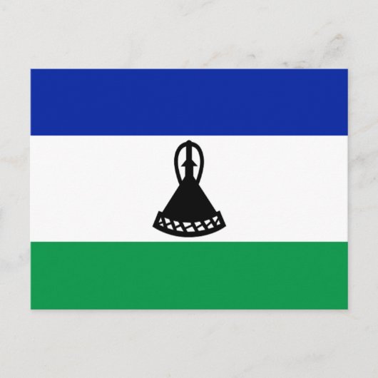 Flagge von Lesotho Postkarte (Vorderseite)