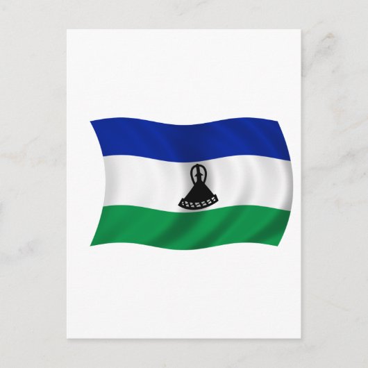 Flagge von Lesotho Postkarte (Vorderseite)