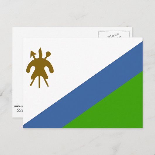 Flagge von Lesotho Postkarte (Vorne/Hinten)