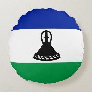 Flagge von Lesotho Rundes Kissen