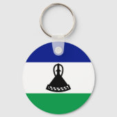 Flagge von Lesotho Schlüsselanhänger (Rückseite)