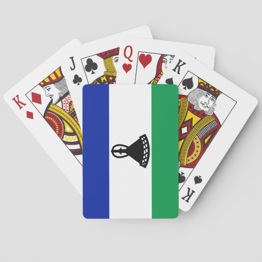 Flagge von Lesotho Spielkarten (Rückseite)