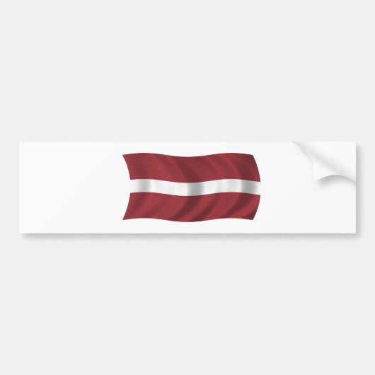 Flagge von Lettland Autoaufkleber (Vorne)