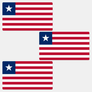 Flagge von Liberia Etiketten