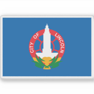 Flagge von Lincoln, Nebraska (1931-2022) Aufkleber
