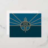 Flagge von Lincoln, Nebraska Folien Feiertagspostkarte (Vorderseite/Rückseite)