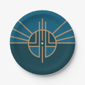 Flagge von Lincoln, Nebraska Pappteller (Vorderseite)