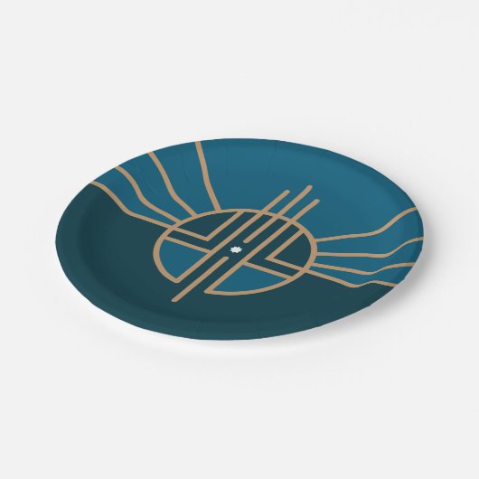 Flagge von Lincoln, Nebraska Pappteller (Schrägansicht)