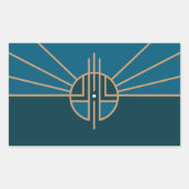 Flagge von Lincoln, Nebraska Rechteckiger Aufkleber (Vorderseite)