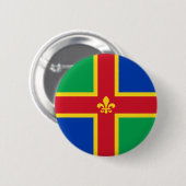 Flagge von Lincolnshire Button (Vorne & Hinten)