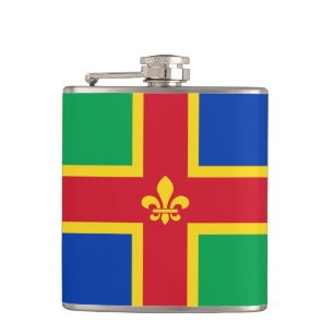 Flagge von Lincolnshire Hip Flask Flachmann