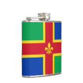 Flagge von Lincolnshire Hip Flask Flachmann (Rechts)