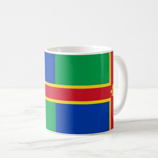 Flagge von Lincolnshire Kaffeetasse (VorderseiteRechts)