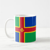 Flagge von Lincolnshire Kaffeetasse (Links)