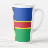 Flagge von Lincolnshire Latte Tasse (Rechts)