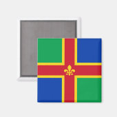 Flagge von Lincolnshire Magnet (Vorderseite/Rückseite)