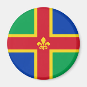 Flagge von Lincolnshire Magnet