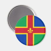 Flagge von Lincolnshire Magnet (Vorderseite/Rückseite)