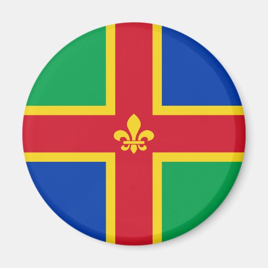 Flagge von Lincolnshire Magnet (Vorne)