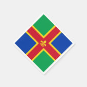Flagge von Lincolnshire Napkins Serviette (Ecke)
