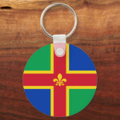 Flagge von Lincolnshire Schlüsselanhänger (Vorderseite)