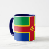 Flagge von Lincolnshire Tasse (Vorderseite Links)