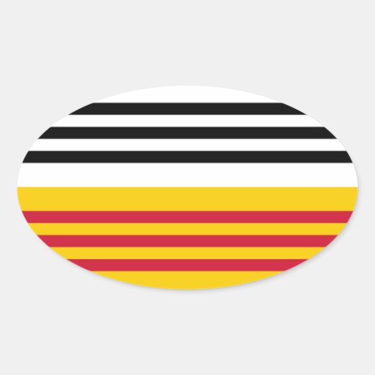 Flagge von Loon op Zand Ovaler Aufkleber (Vorderseite)