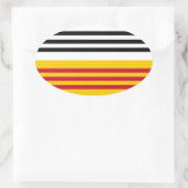 Flagge von Loon op Zand Ovaler Aufkleber (Tasche)