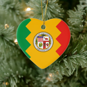 Flagge von Los Angeles, Kalifornien Keramik Ornament