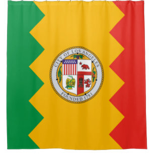 Flagge von Los Angeles (Kalifornien, USA) Duschvorhang