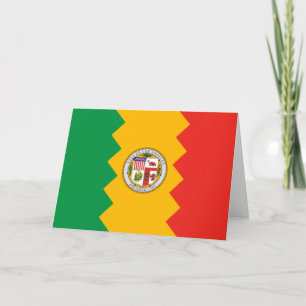 Flagge von Los Angeles (Kalifornien, USA) Karte
