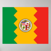 Flagge von Los Angeles (Kalifornien, USA) Poster (Vorne)