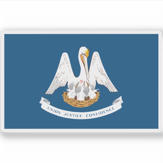 Flagge von Louisiana Aufkleber (Vorderseite)