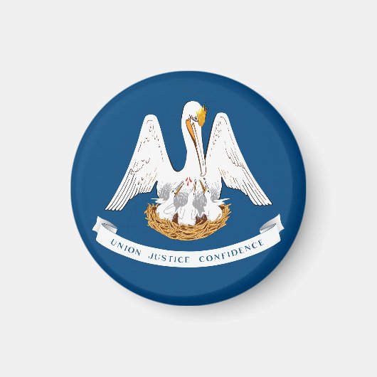 Flagge von Louisiana Magnet (Vorne)