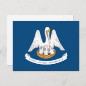 Flagge von Louisiana Postkarte (Vorne/Hinten)