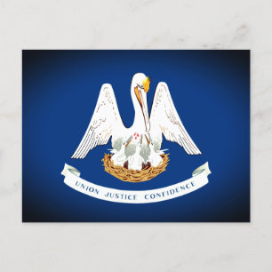Flagge von Louisiana Postkarte